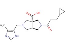 (3aR*,6aR*)-2-(3-cyclopropylpropanoyl)-5-[(4-methyl-1H-imidazol-5-yl)methyl]hexahydropyrrolo[3,4-c]pyrrole-3a(1H)-carboxylic acid
