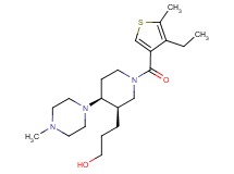 3-[(3R*,4S*)-1-[(4-ethyl-5-methyl-3-thienyl)carbonyl]-4-(4-methylpiperazin-1-yl)piperidin-3-yl]propan-1-ol
