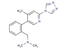 N,N-dimethyl-1-{2-[4-methyl-6-(4H-1,2,4-triazol-4-yl)pyridin-3-yl]phenyl}methanamine