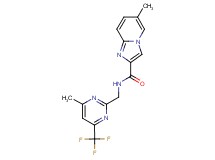 6-methyl-N-{[4-methyl-6-(trifluoromethyl)-2-pyrimidinyl]methyl}imidazo[1,2-a]pyridine-2-carboxamide