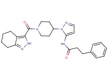 3-phenyl-N-{1-[1-(4,5,6,7-tetrahydro-2H-indazol-3-ylcarbonyl)-4-piperidinyl]-1H-pyrazol-5-yl}propanamide