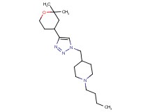 1-butyl-4-{[4-(2,2-dimethyltetrahydro-2H-pyran-4-yl)-1H-1,2,3-triazol-1-yl]methyl}piperidine