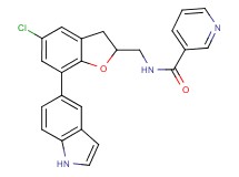 N-{[5-chloro-7-(1H-indol-5-yl)-2,3-dihydro-1-benzofuran-2-yl]methyl}nicotinamide