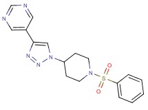 5-{1-[1-(phenylsulfonyl)piperidin-4-yl]-1H-1,2,3-triazol-4-yl}pyrimidine