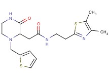 N-[2-(4,5-dimethyl-1,3-thiazol-2-yl)ethyl]-2-[3-oxo-1-(2-thienylmethyl)-2-piperazinyl]acetamide