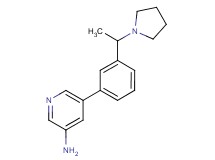 5-{3-[1-(1-pyrrolidinyl)ethyl]phenyl}-3-pyridinamine