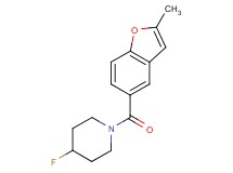 4-fluoro-1-[(2-methyl-1-benzofuran-5-yl)carbonyl]piperidine