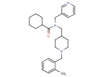 N-{[1-(2-methylbenzyl)-4-piperidinyl]methyl}-N-(3-pyridinylmethyl)cyclohexanecarboxamide