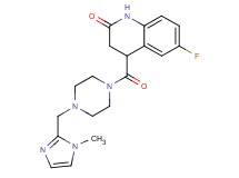 6-fluoro-4-({4-[(1-methyl-1H-imidazol-2-yl)methyl]-1-piperazinyl}carbonyl)-3,4-dihydro-2(1H)-quinolinone