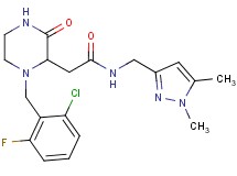 2-[1-(2-chloro-6-fluorobenzyl)-3-oxo-2-piperazinyl]-N-[(1,5-dimethyl-1H-pyrazol-3-yl)methyl]acetamide
