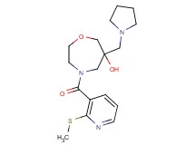 4-{[2-(methylthio)pyridin-3-yl]carbonyl}-6-(pyrrolidin-1-ylmethyl)-1,4-oxazepan-6-ol
