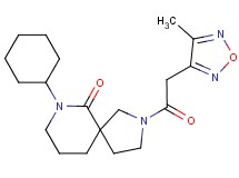 7-cyclohexyl-2-[(4-methyl-1,2,5-oxadiazol-3-yl)acetyl]-2,7-diazaspiro[4.5]decan-6-one