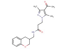 3-(4-acetyl-3,5-dimethyl-1H-pyrazol-1-yl)-N-(3,4-dihydro-2H-chromen-3-ylmethyl)propanamide