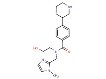 N-(2-hydroxyethyl)-N-[(1-methyl-1H-imidazol-2-yl)methyl]-4-piperidin-3-ylbenzamide