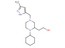2-{1-cyclohexyl-4-[(3-methyl-1H-pyrazol-5-yl)methyl]-2-piperazinyl}ethanol