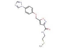 N-[2-(methylthio)ethyl]-5-{[4-(1H-1,2,4-triazol-1-yl)phenoxy]methyl}-3-isoxazolecarboxamide