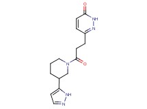 6-{3-oxo-3-[3-(1H-pyrazol-5-yl)piperidin-1-yl]propyl}pyridazin-3(2H)-one