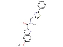 5-methoxy-N-methyl-N-[(2-phenyl-1,3-thiazol-4-yl)methyl]-1H-indole-2-carboxamide