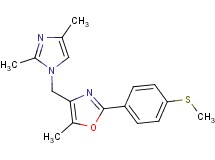 4-[(2,4-dimethyl-1H-imidazol-1-yl)methyl]-5-methyl-2-[4-(methylthio)phenyl]-1,3-oxazole