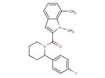 2-{[2-(4-fluorophenyl)-1-piperidinyl]carbonyl}-1,7-dimethyl-1H-indole