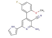 2-amino-4-(5-fluoro-2-methoxyphenyl)-6-(1H-pyrrol-2-yl)nicotinonitrile