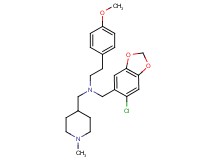 N-[(6-chloro-1,3-benzodioxol-5-yl)methyl]-2-(4-methoxyphenyl)-N-[(1-methyl-4-piperidinyl)methyl]ethanamine