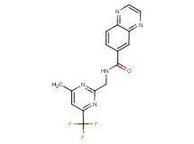 N-{[4-methyl-6-(trifluoromethyl)-2-pyrimidinyl]methyl}-6-quinoxalinecarboxamide
