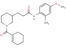 3-[1-(1-cyclohexen-1-ylcarbonyl)-3-piperidinyl]-N-(4-methoxy-2-methylphenyl)propanamide