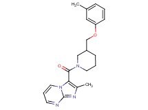 2-methyl-3-({3-[(3-methylphenoxy)methyl]-1-piperidinyl}carbonyl)imidazo[1,2-a]pyrimidine