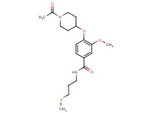 4-[(1-acetyl-4-piperidinyl)oxy]-3-methoxy-N-[3-(methylthio)propyl]benzamide