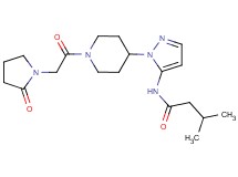 3-methyl-N-(1-{1-[(2-oxo-1-pyrrolidinyl)acetyl]-4-piperidinyl}-1H-pyrazol-5-yl)butanamide