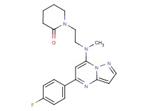1-{2-[[5-(4-fluorophenyl)pyrazolo[1,5-a]pyrimidin-7-yl](methyl)amino]ethyl}-2-piperidinone