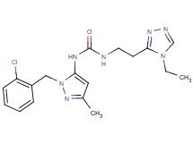 N-[1-(2-chlorobenzyl)-3-methyl-1H-pyrazol-5-yl]-N'-[2-(4-ethyl-4H-1,2,4-triazol-3-yl)ethyl]urea