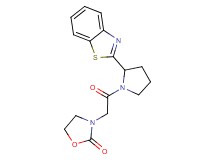 3-{2-[2-(1,3-benzothiazol-2-yl)-1-pyrrolidinyl]-2-oxoethyl}-1,3-oxazolidin-2-one