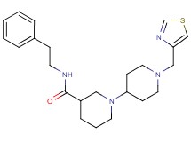 N-(2-phenylethyl)-1'-(1,3-thiazol-4-ylmethyl)-1,4'-bipiperidine-3-carboxamide