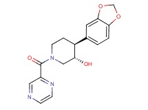 (3S*,4S*)-4-(1,3-benzodioxol-5-yl)-1-(pyrazin-2-ylcarbonyl)piperidin-3-ol