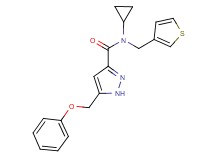N-cyclopropyl-5-(phenoxymethyl)-N-(3-thienylmethyl)-1H-pyrazole-3-carboxamide
