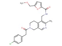 N-({7-[(4-chlorophenyl)acetyl]-3-methyl-5,6,7,8-tetrahydro-2,7-naphthyridin-4-yl}methyl)-5-(methoxymethyl)-2-furamide