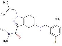5-[(5-fluoro-2-methylbenzyl)amino]-1-isobutyl-N,N-dimethyl-4,5,6,7-tetrahydro-1H-indazole-3-carboxamide