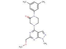 1-(3,5-dimethylphenyl)-4-[6-(methoxymethyl)-1-methyl-1H-pyrazolo[3,4-d]pyrimidin-4-yl]-2-piperazinone
