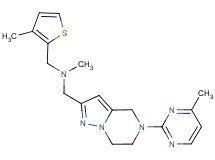 N-methyl-1-[5-(4-methyl-2-pyrimidinyl)-4,5,6,7-tetrahydropyrazolo[1,5-a]pyrazin-2-yl]-N-[(3-methyl-2-thienyl)methyl]methanamine