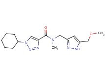 1-cyclohexyl-N-{[5-(methoxymethyl)-1H-pyrazol-3-yl]methyl}-N-methyl-1H-1,2,3-triazole-4-carboxamide