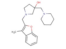 1-[(3-methyl-1-benzofuran-2-yl)methyl]-3-(piperidin-1-ylmethyl)pyrrolidin-3-ol