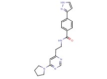 4-(1H-pyrazol-3-yl)-N-{2-[6-(1-pyrrolidinyl)-4-pyrimidinyl]ethyl}benzamide