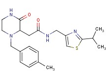 N-[(2-isopropyl-1,3-thiazol-4-yl)methyl]-2-[1-(4-methylbenzyl)-3-oxo-2-piperazinyl]acetamide