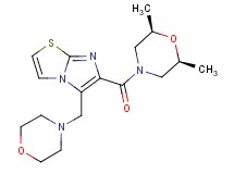 6-{[(2R*,6S*)-2,6-dimethylmorpholin-4-yl]carbonyl}-5-(morpholin-4-ylmethyl)imidazo[2,1-b][1,3]thiazole