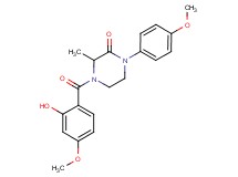 4-(2-hydroxy-4-methoxybenzoyl)-1-(4-methoxyphenyl)-3-methyl-2-piperazinone