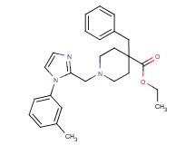 ethyl 4-benzyl-1-{[1-(3-methylphenyl)-1H-imidazol-2-yl]methyl}-4-piperidinecarboxylate