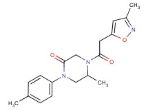 5-methyl-4-[(3-methyl-5-isoxazolyl)acetyl]-1-(4-methylphenyl)-2-piperazinone