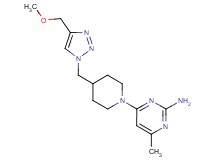 4-(4-{[4-(methoxymethyl)-1H-1,2,3-triazol-1-yl]methyl}-1-piperidinyl)-6-methyl-2-pyrimidinamine trifluoroacetate
